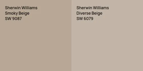 SW 9087 Smoky Beige vs SW 6079 Diverse Beige