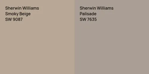 SW 9087 Smoky Beige vs SW 7635 Palisade