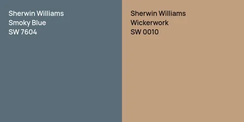 SW 7604 Smoky Blue vs SW 0010 Wickerwork