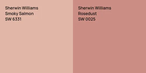 SW 6331 Smoky Salmon vs SW 0025 Rosedust