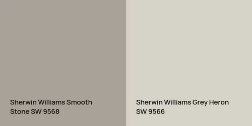 SW 9568 Smooth Stone vs SW 9566 Grey Heron