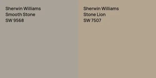 SW 9568 Smooth Stone vs SW 7507 Stone Lion