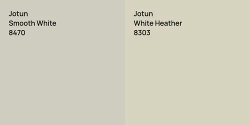 8470 Smooth White vs 8303 White Heather