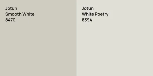 8470 Smooth White vs 8394 White Poetry