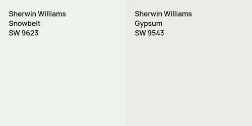 SW 9623 Snowbelt vs SW 9543 Gypsum