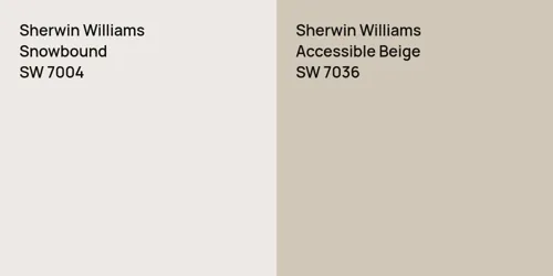 SW 7004 Snowbound vs SW 7036 Accessible Beige