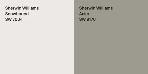 SW 7004 Snowbound vs SW 9170 Acier