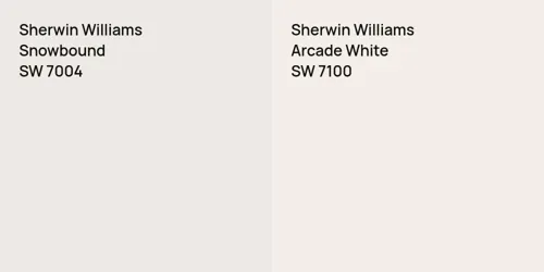 SW 7004 Snowbound vs SW 7100 Arcade White