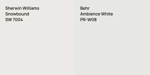 SW 7004 Snowbound vs PR-W08 Ambience White