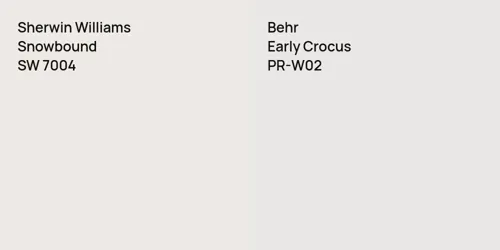 SW 7004 Snowbound vs PR-W02 Early Crocus