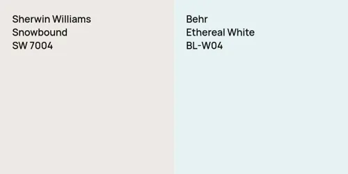 SW 7004 Snowbound vs BL-W04 Ethereal White