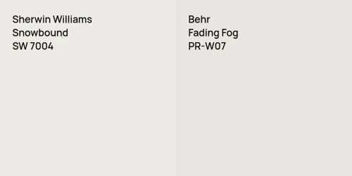 SW 7004 Snowbound vs PR-W07 Fading Fog