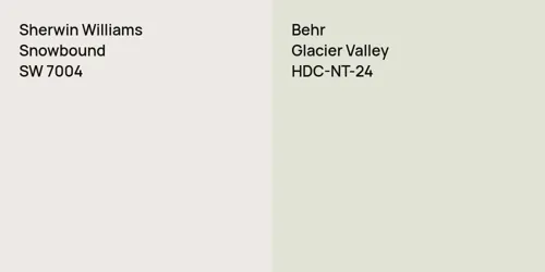 SW 7004 Snowbound vs HDC-NT-24 Glacier Valley