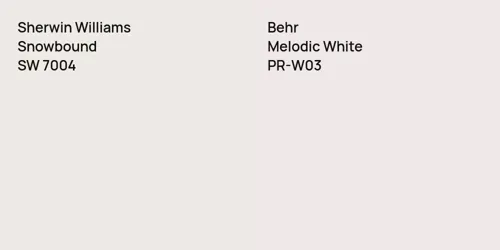 SW 7004 Snowbound vs PR-W03 Melodic White