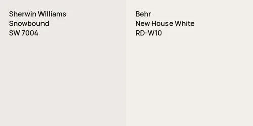 SW 7004 Snowbound vs RD-W10 New House White