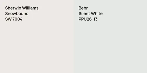 SW 7004 Snowbound vs PPU26-13 Silent White