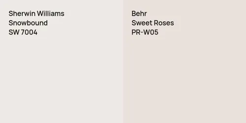 SW 7004 Snowbound vs PR-W05 Sweet Roses