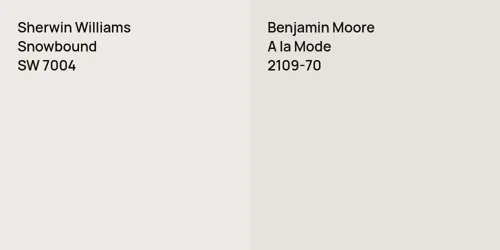 SW 7004 Snowbound vs 2109-70 A la Mode