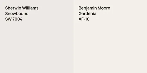 SW 7004 Snowbound vs AF-10 Gardenia