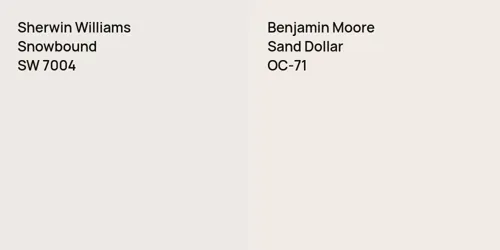 SW 7004 Snowbound vs OC-71 Sand Dollar