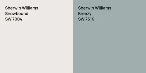 SW 7004 Snowbound vs SW 7616 Breezy