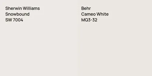 SW 7004 Snowbound vs MQ3-32 Cameo White