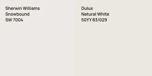 SW 7004 Snowbound vs 50YY 83/029 Natural White