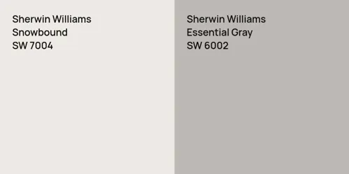 SW 7004 Snowbound vs SW 6002 Essential Gray