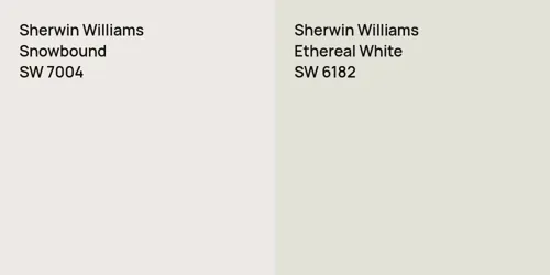 SW 7004 Snowbound vs SW 6182 Ethereal White