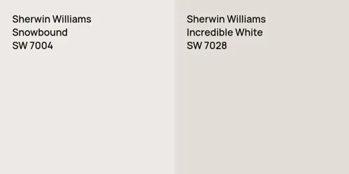 SW 7004 Snowbound vs SW 7028 Incredible White