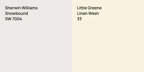 SW 7004 Snowbound vs 33 Linen Wash