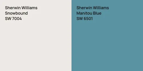 SW 7004 Snowbound vs SW 6501 Manitou Blue