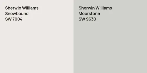 SW 7004 Snowbound vs SW 9630 Moorstone