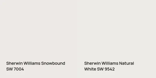 SW 7004 Snowbound vs SW 9542 Natural White