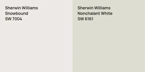 SW 7004 Snowbound vs SW 6161 Nonchalant White