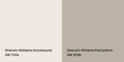 SW 7004 Snowbound vs SW 9596 Pachyderm