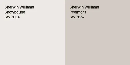 SW 7004 Snowbound vs SW 7634 Pediment