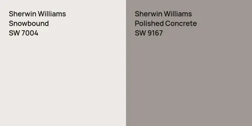 SW 7004 Snowbound vs SW 9167 Polished Concrete