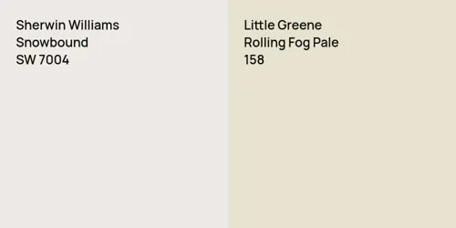 SW 7004 Snowbound vs 158 Rolling Fog Pale