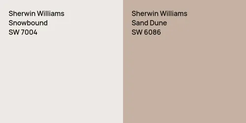 SW 7004 Snowbound vs SW 6086 Sand Dune