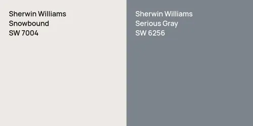 SW 7004 Snowbound vs SW 6256 Serious Gray