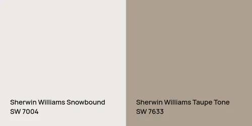 SW 7004 Snowbound vs SW 7633 Taupe Tone