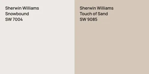 SW 7004 Snowbound vs SW 9085 Touch of Sand