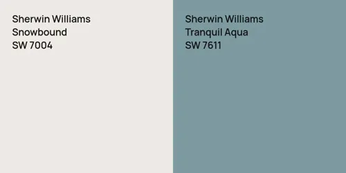 SW 7004 Snowbound vs SW 7611 Tranquil Aqua