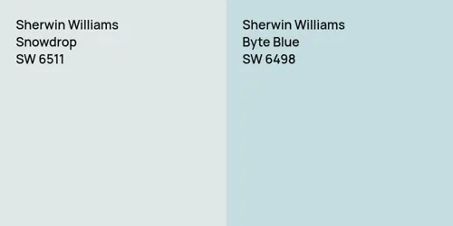 SW 6511 Snowdrop vs SW 6498 Byte Blue