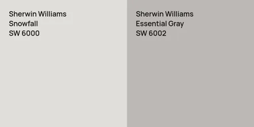 SW 6000 Snowfall vs SW 6002 Essential Gray