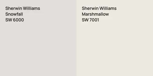 SW 6000 Snowfall vs SW 7001 Marshmallow