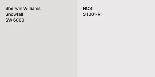 SW 6000 Snowfall vs S 1001-R 