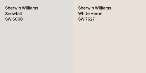 SW 6000 Snowfall vs SW 7627 White Heron