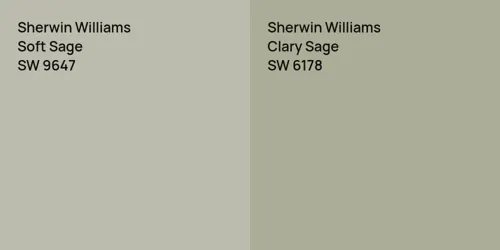 SW 9647 Soft Sage vs SW 6178 Clary Sage